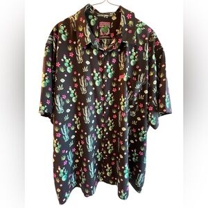 DIXXON The Prick - Black with Cactus and Pink Floral Design